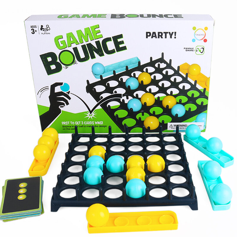 Fun Parent-child Interaction Puzzle Pattern Match Tabletop Bouncing Ball Board Game For 3+