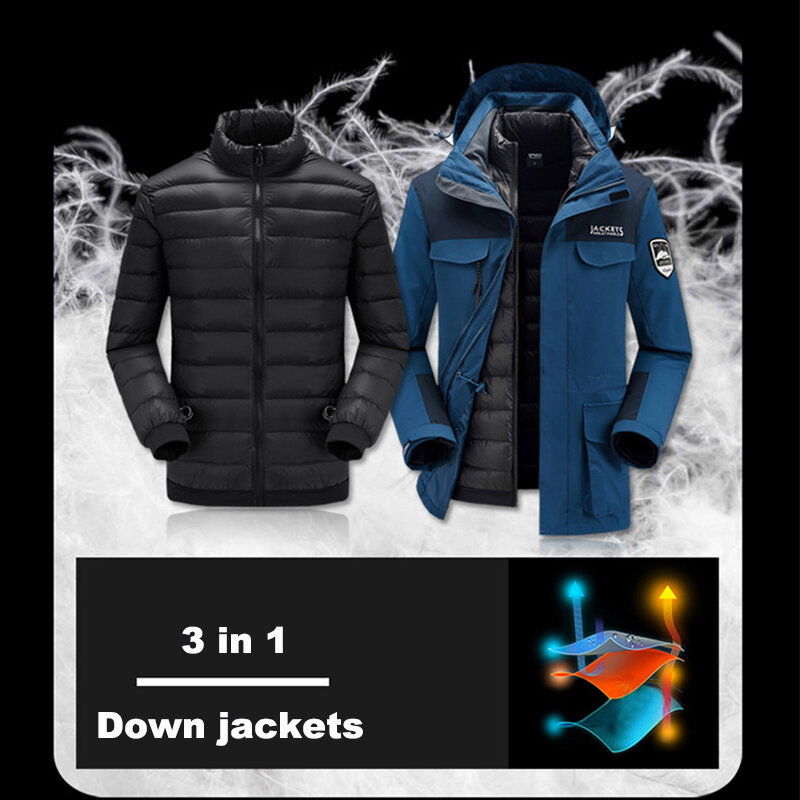 Traje de esquí para hombre, chaquetas y pantalones de nieve para deportes al aire libre, cálidos e impermeables, equipo de esquí, chaqueta de plumón para Snowboard, de marca, invierno, 2022