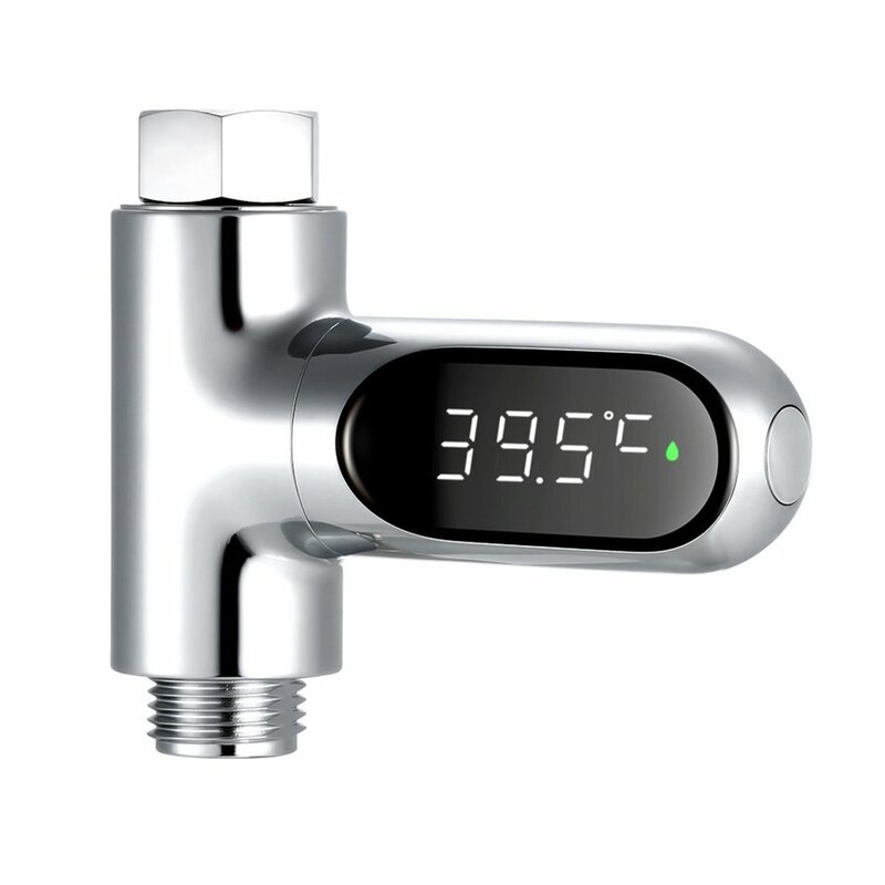 Ledディスプレイホーム水シャワー温度計流量自生成電気水温計モニターのためのベビーケア