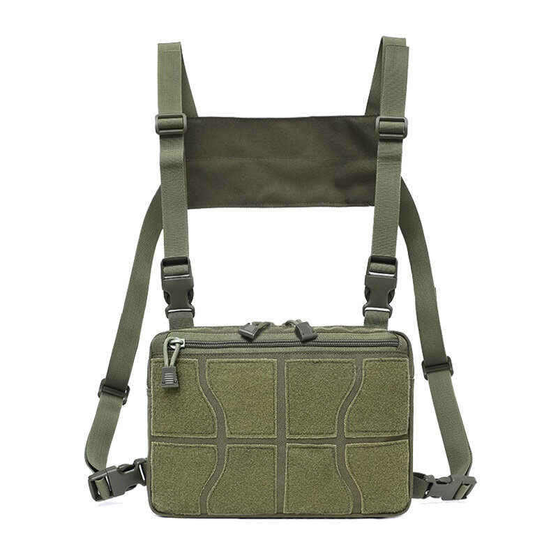 Bolsa de pecho táctica 1000D, chaleco militar desmontable de nailon Molle, bolso de hombro para deportes al aire libre, bolsas de Camping, accesorios de caza