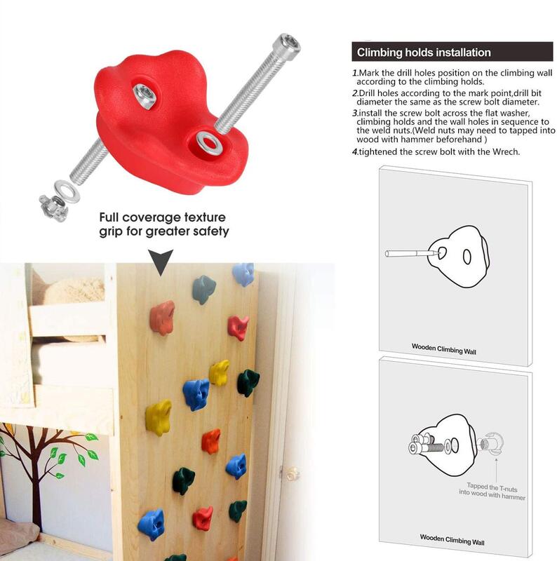 Multi-Farbige Kinder Klettern Hält Klettern Felsen für Outdoor Indoor Hause Spielplatz DIY Klettern Wand Grip Kits