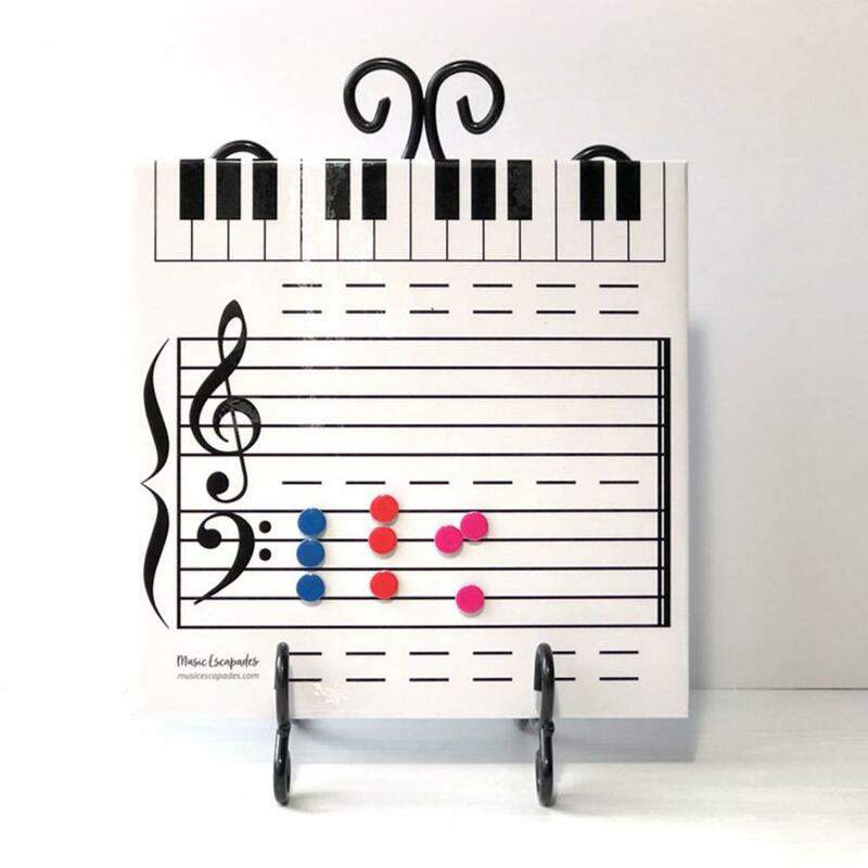1 zestaw Magnetyczna tablica dla personelu muzycznego Wymazywalny papier Ciesz się o teorii muzycznej Instrukcja Zabawka tablicowa dla dzieci