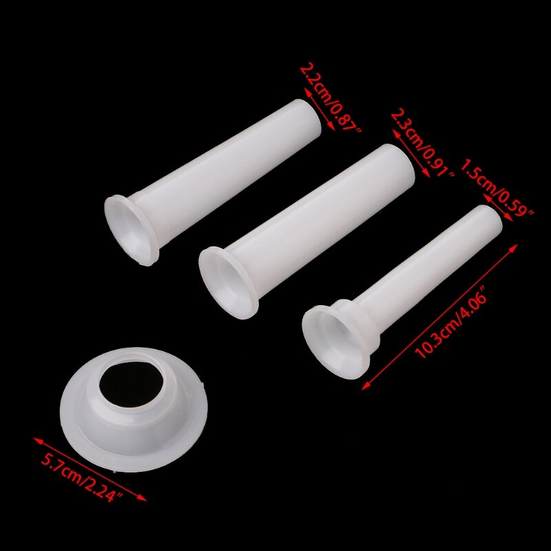 3 Pcs Universal Sausage Stuffing Tube Plastic Stuffers For Casing Meat Grinder 19QE