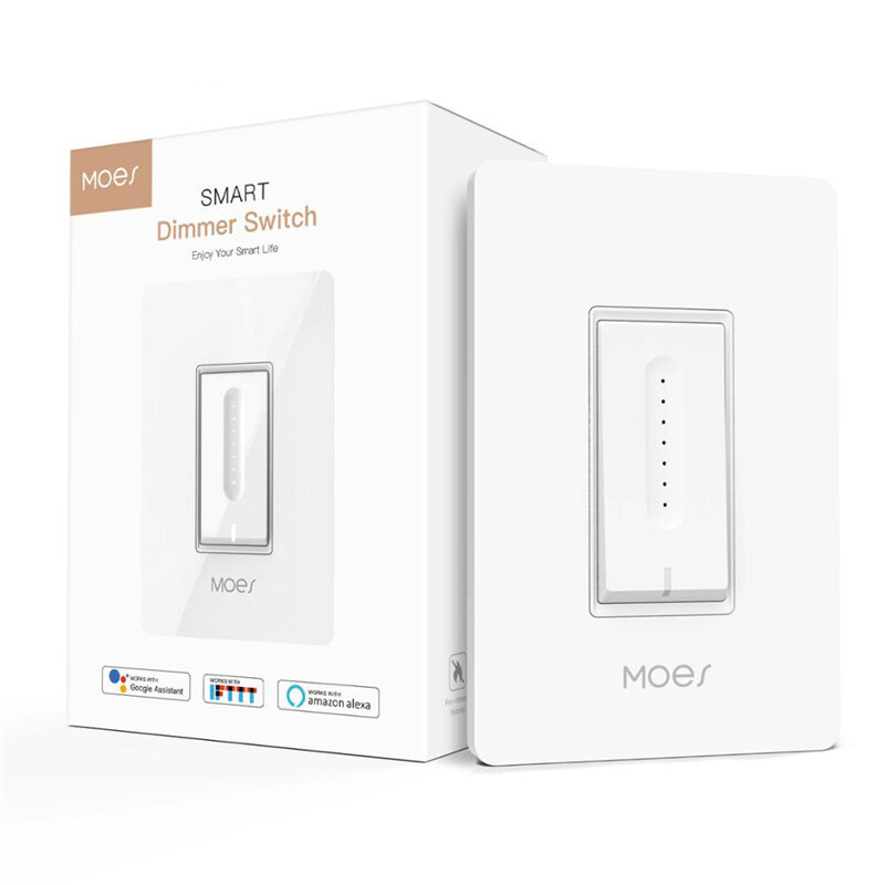 MoesHouse UNS WiFi Smart Licht Dimmer Schalter Smart Leben APP Kompatibel mit Alexa Google Home für Stimme Steuerung Keine Hub erforderlich