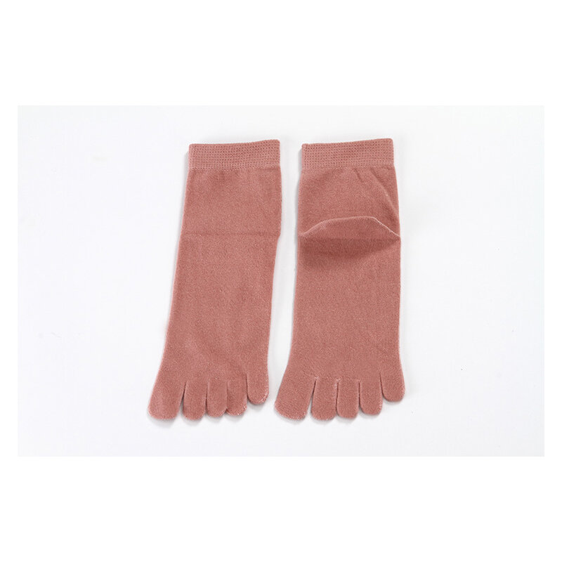Chaussettes solides à cinq orteils pour femmes, en coton, noir, blanc, cinq doigts, respirantes, confortables, absorbent la sueur, chaussettes chaudes