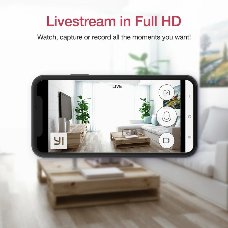 YI 1080p Smart Home Camera Indoor AI Human/Dog Cat Pet Wifi Security Cam sistema di sorveglianza con zona di attività per la visione notturna