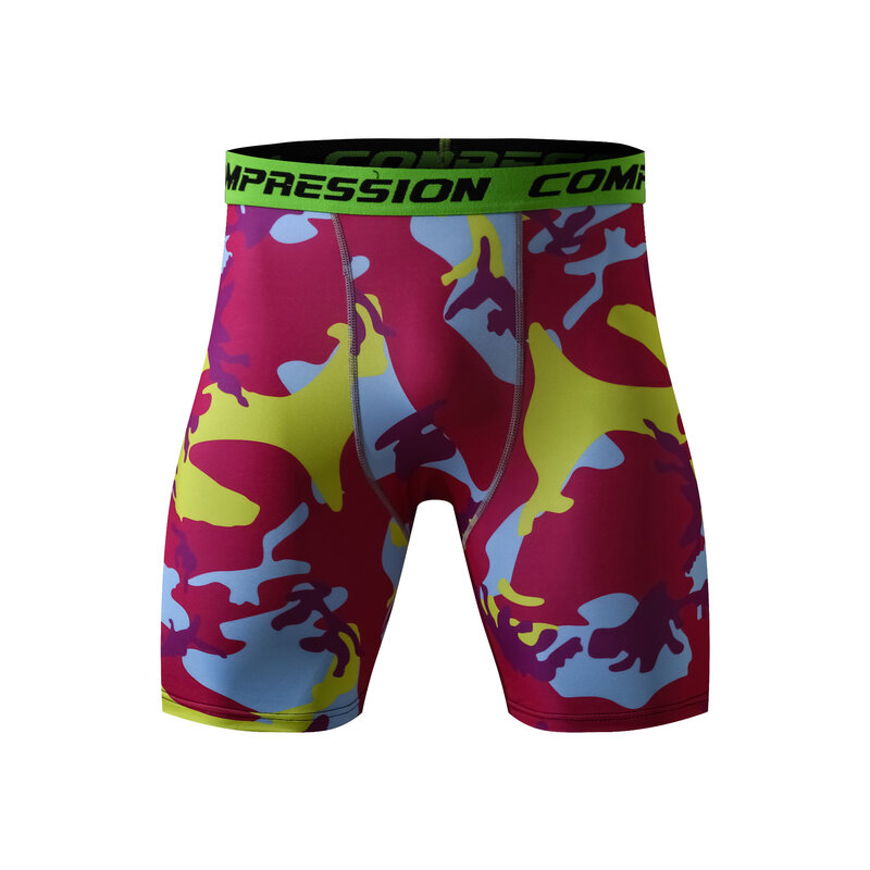Pantalones cortos de compresión para correr camuflaje mallas para hombre baloncesto Yoga gimnasio entrenamiento Fitness marathon ropa deportiva Jogging Socce