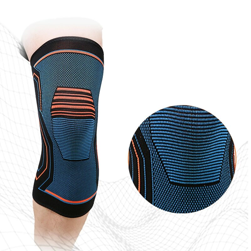 Pelindung Lutut Kompresi Penyangga Lutut untuk Nyeri Sendi Lari Bersepeda Basket Rajut Lengan Lutut untuk Dewasa