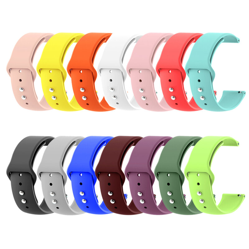 20/22mm Silicone Soft Strap for Xiaomi Huami Amazfit Bip bit Smartwatch Strap 22mm Wristband For Huawei watch 2/Samsung Gear S2