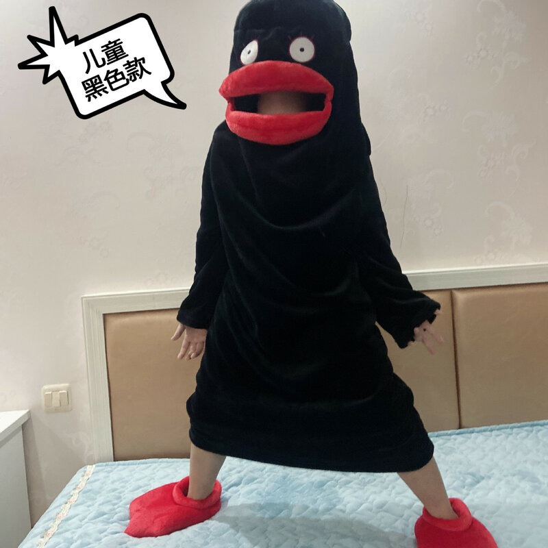 Freies Geschenk Schuhe! Anime Pullover Winter Fleece Pyjamas Für Erwachsene Kind Warme Frauen Mann Nachtwäsche schlafsack Nachtwäsche Lustige
