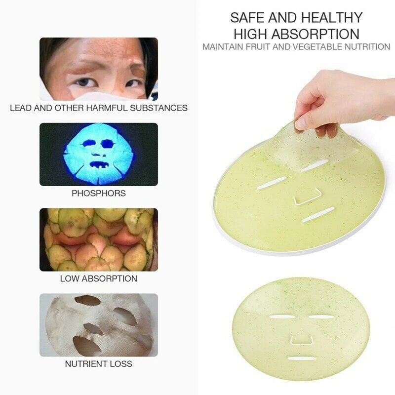 Máquina de máscara facial automática diy com 32 peças, uso com comprimidos efervescentes de colágeno, anti envelhecimento, rugas hidratantes