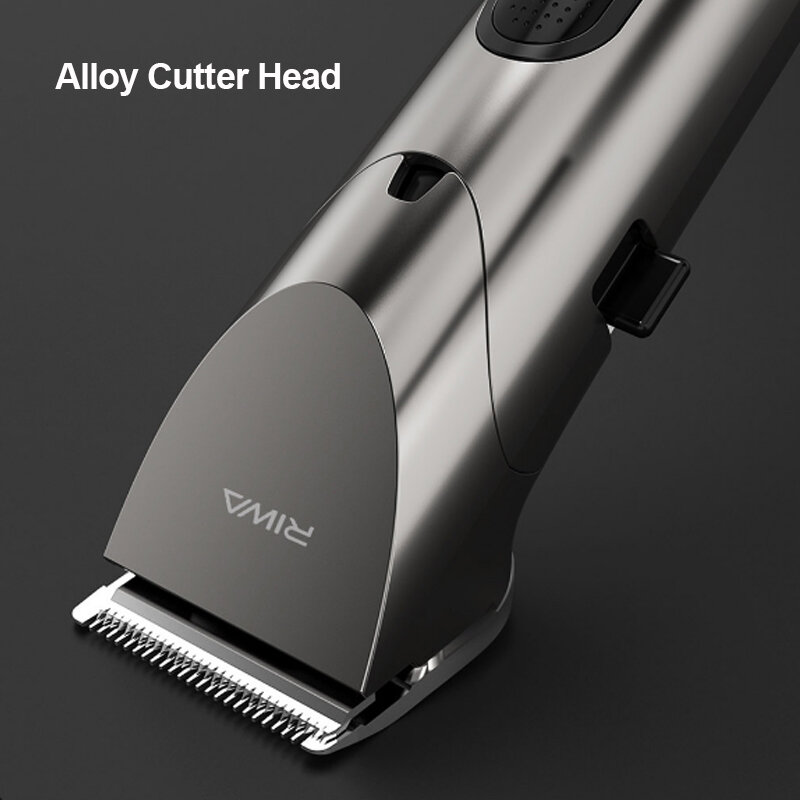 2020 nova xiaomi riwa máquina de cortar cabelo elétrica trimmer profissional homens forte potência aço cortador cabeça com tela led lavável