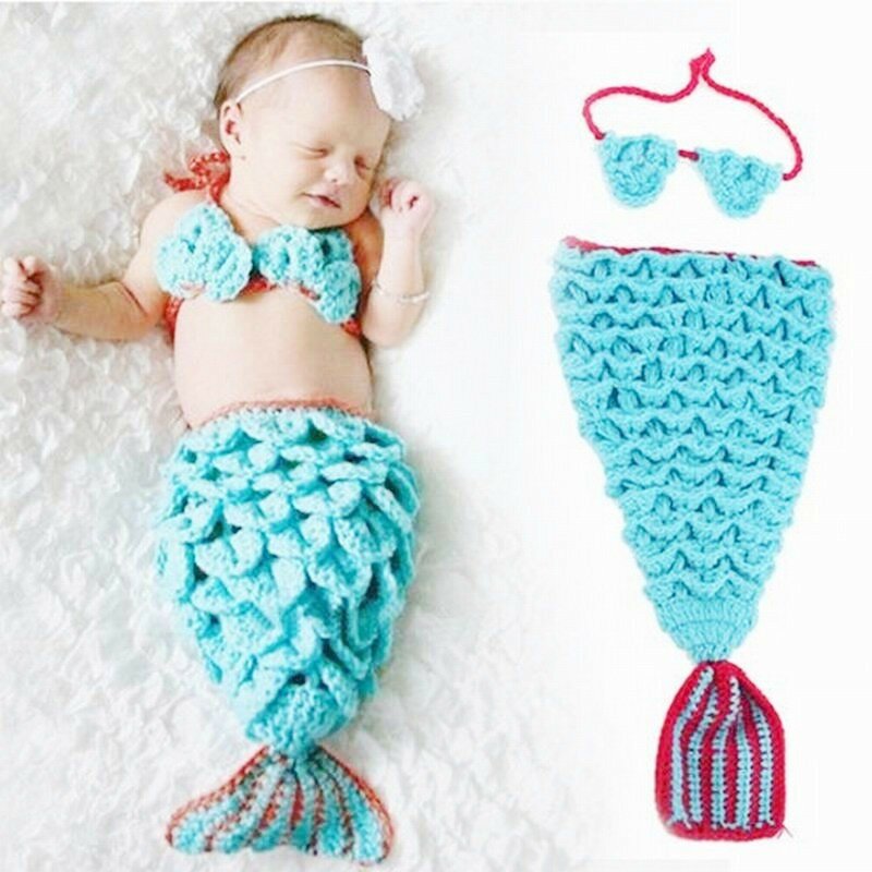 Opsional Crochet Rajutan Alat Peraga Fotografi Baru Lahir Foto Aksesori Bayi Kostum Anak Laki-laki Perempuan Photographie Pakaian
