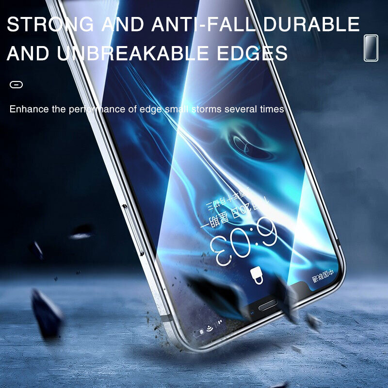Película de vidro temperado para smartphone, 50000d, 2 unidades, proteção total, para iphone 12, 11 pro, x, xr, xs, max, 6s, 7, 8 plus, 12
