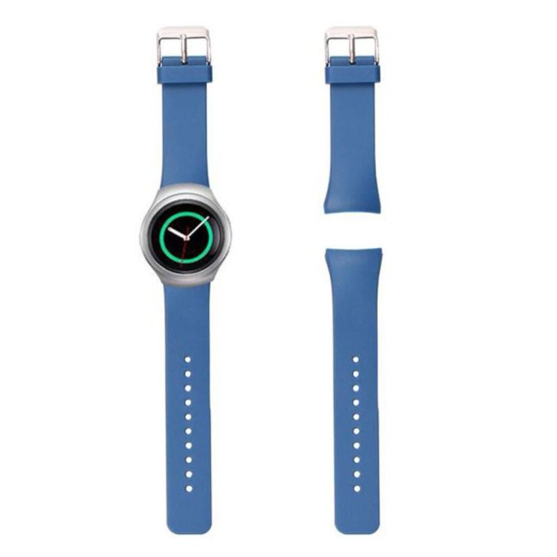 Do Samsung Gear S2 SM-R720 pasek do zegarków silikonowy pasek do zegarków sportowych w jednolitym kolorze ze złączem do paska Samsung Gear S2 R720