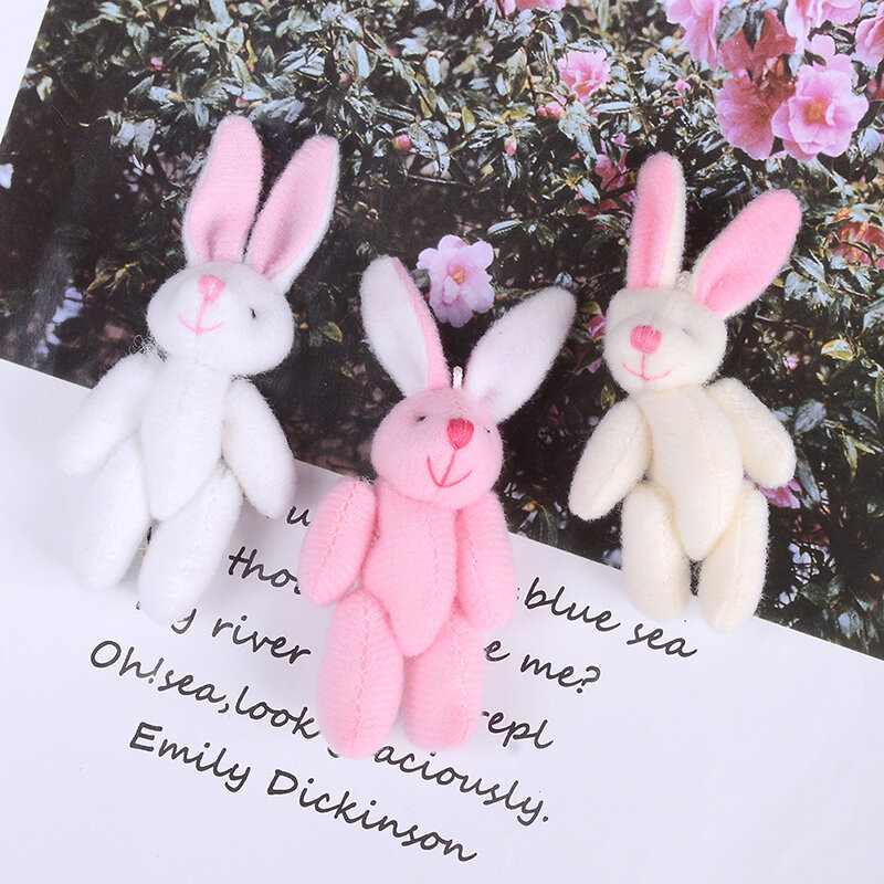 Urso de coelho macio de pelúcia mini pingente de coelho para chaveiro boneca de brinquedo bouquet ornamentos DIY presentes 3.5 cm, 4 cm, 4.5 cm, 6 cm, 8cm, novo