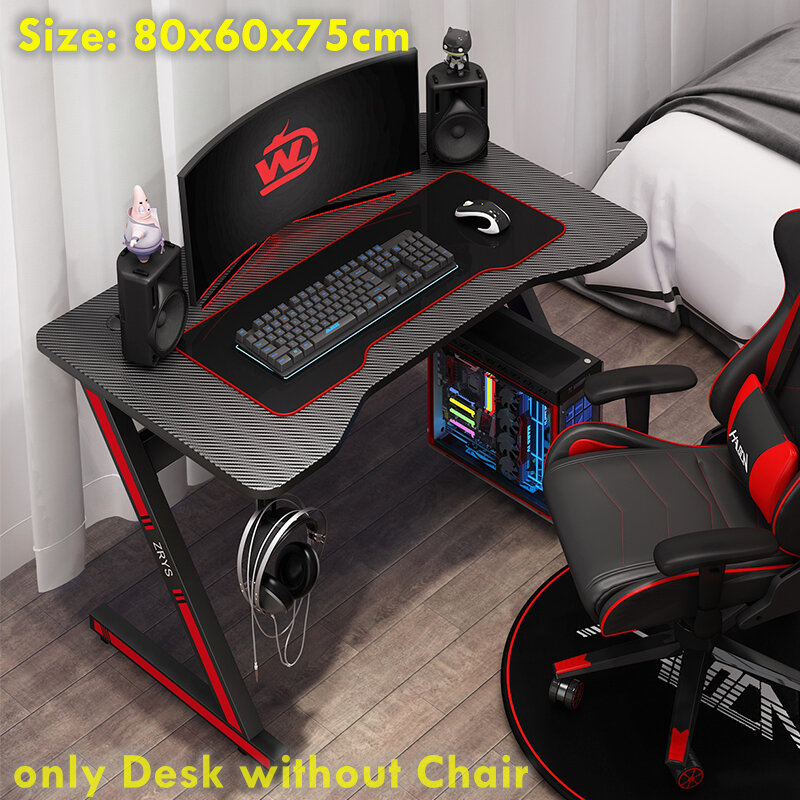 Игровой стол Z, 80x60x75 см, черный компьютерный стол для дома, простой настольный офисный стол, Лидер продаж, игровой стол по желанию A, 80x50x75 см