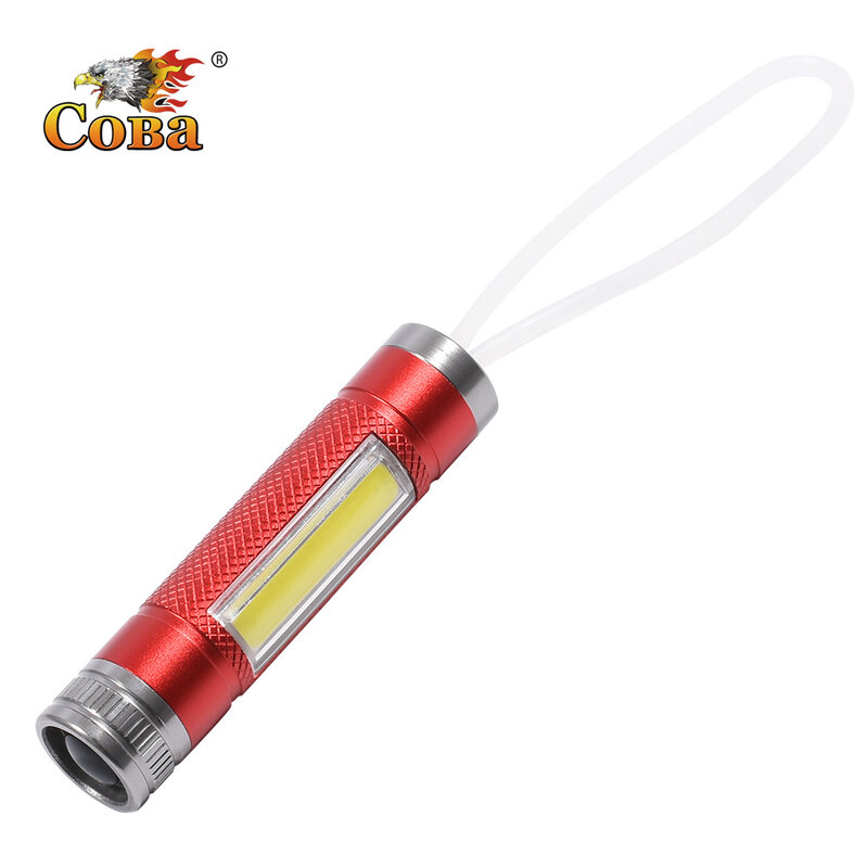 Coba mini latarka LED światła rowerowe przenośny klucz lanterna mała latarka na zewnątrz blask ze stopu aluminium ze stopu aluminium wodoodporne lampki
