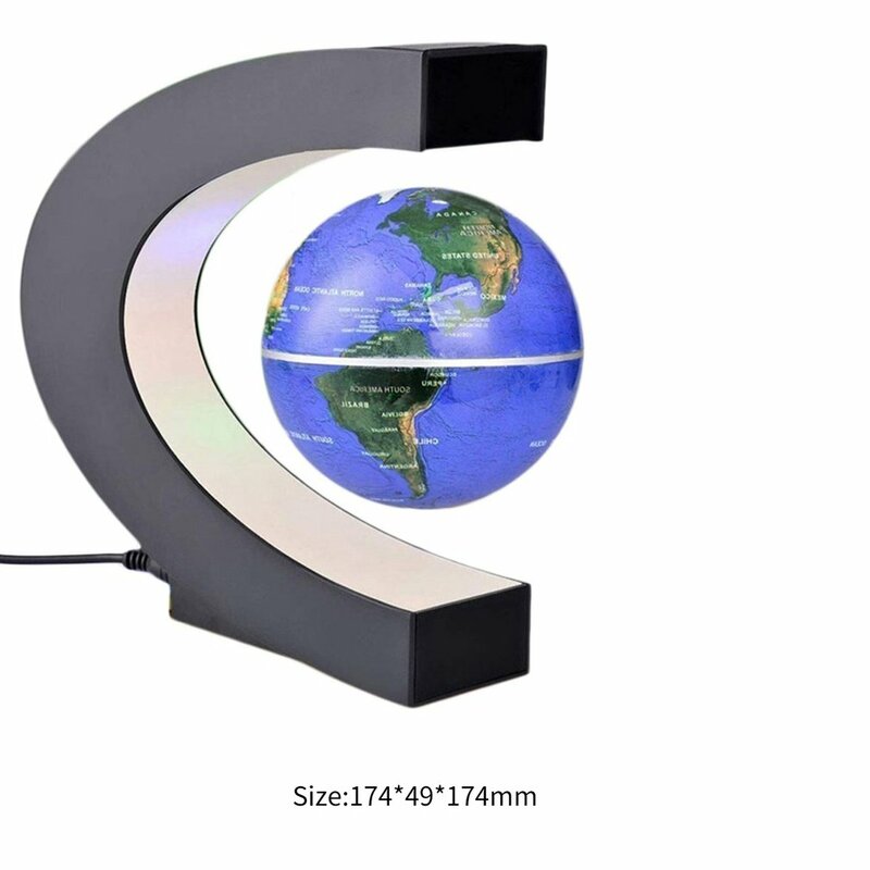 Led mapa do mundo levitação magnética flutuante globo casa eletrônico antigravidade lâmpada novidade bola luz decoração de aniversário