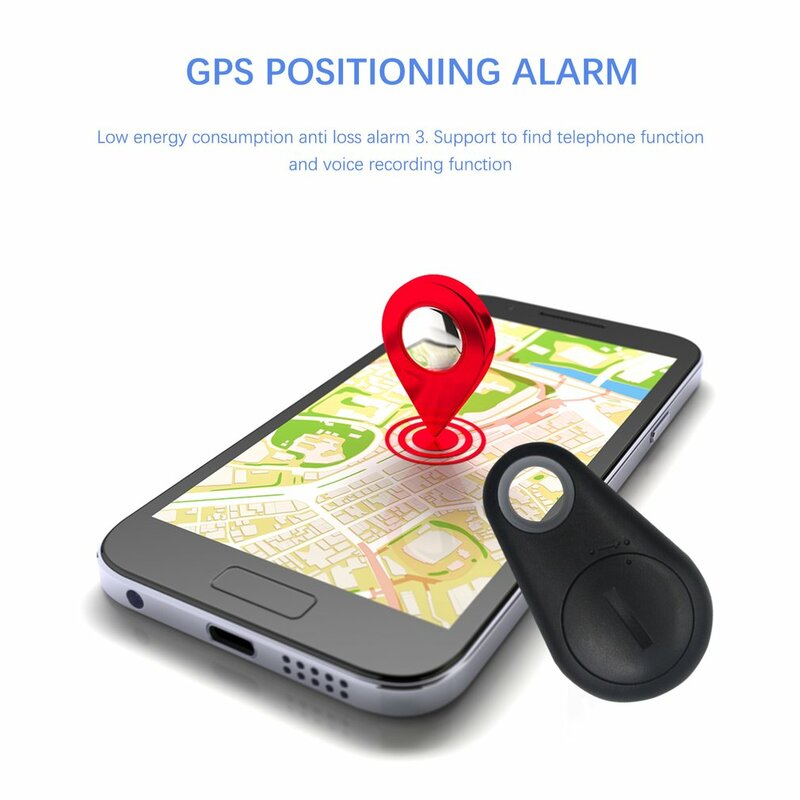 Mini Smart GPS Key Tracker para animais de estimação, Anti-Lost Alarm Tag, Wireless Key Finder, Dog Locator, Animais de estimação, Bluetooth 4.0, Bolsa de criança, Carteira, Moda