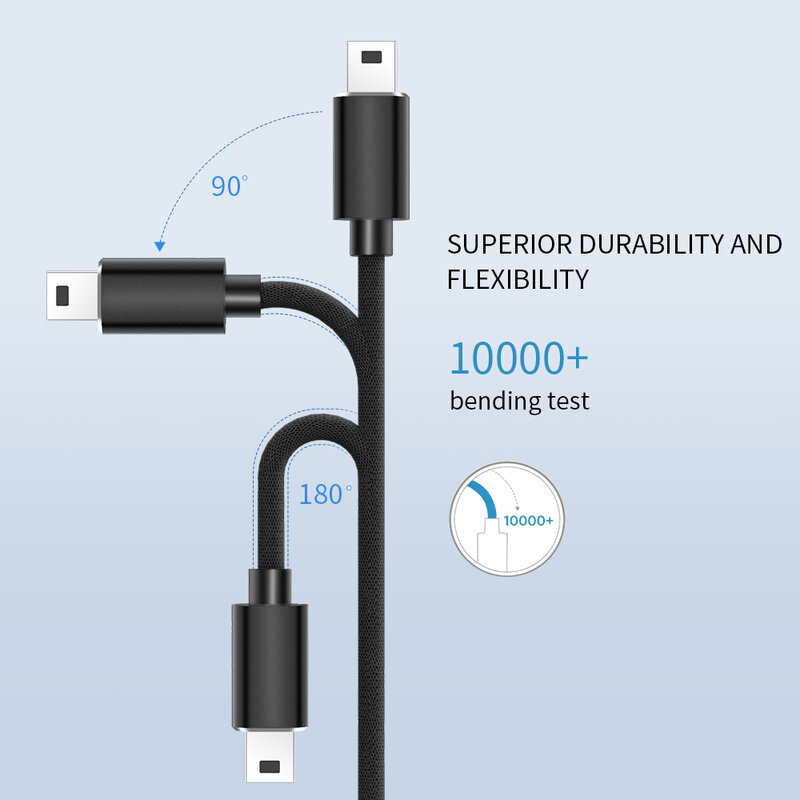 USB Type C To Mini USB Quick Charging Cable USB2.0 Charger Data Transfer Cable For Computer Synchronization Data Transmission