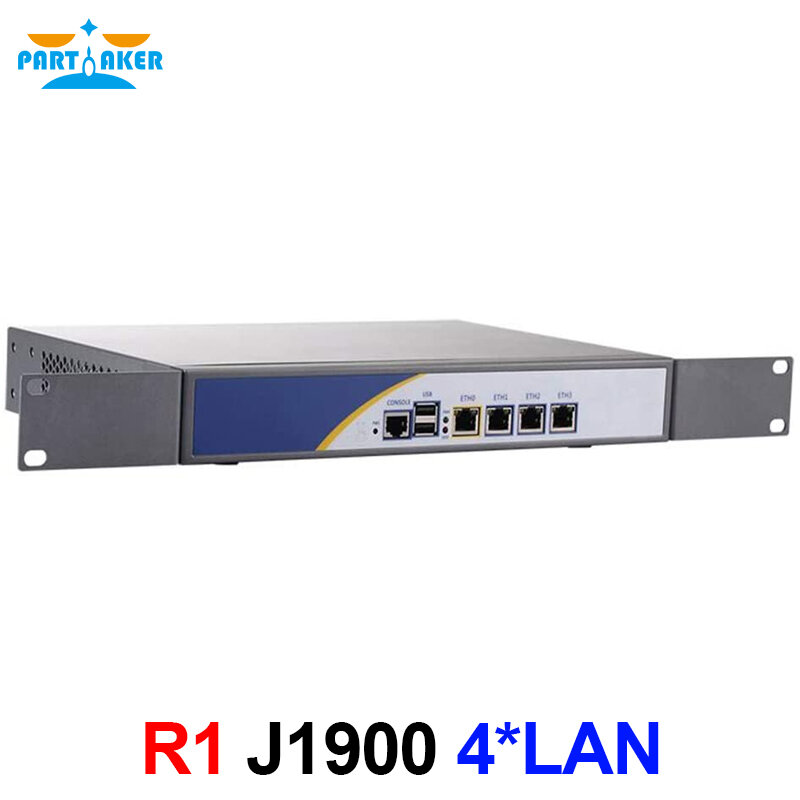 Dispositivo de firewall intel celeron j1900 participante r1 para pfsense com 4*82583v gigabit lan firewall ferragem 8g ram 128g ssd