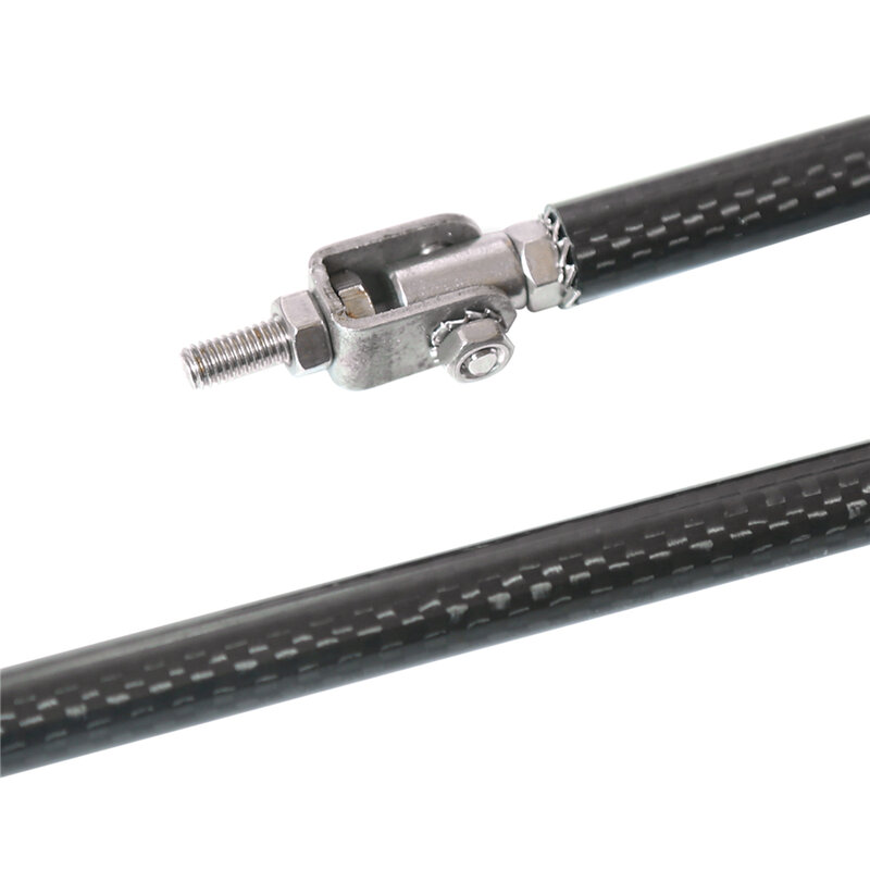 2ชิ้นคาร์บอนไฟเบอร์ปรับด้านหน้ากันชนลิป Splitter Strut Rod Tie Support Bar 200มม.