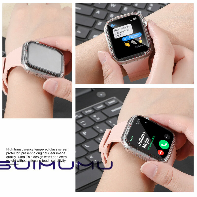 Funda rígida con protección completa para Apple Watch, carcasa rígida para Apple Watch SE Series 6/5/4/3/2/1 38mm 42mm, fundas para Iwatch 40mm 44mm 81019