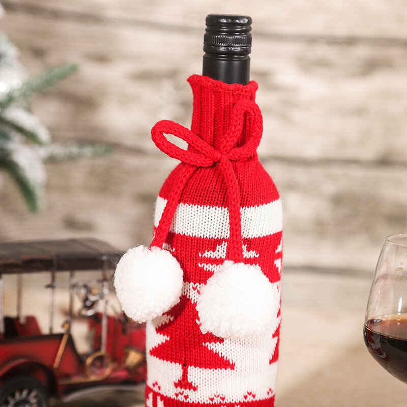 1 Buah Penutup Botol Anggur Natal Dekorasi Selamat Natal untuk Rumah Hadiah Natal Noel Peralatan Makan Dekorasi Meja Natal