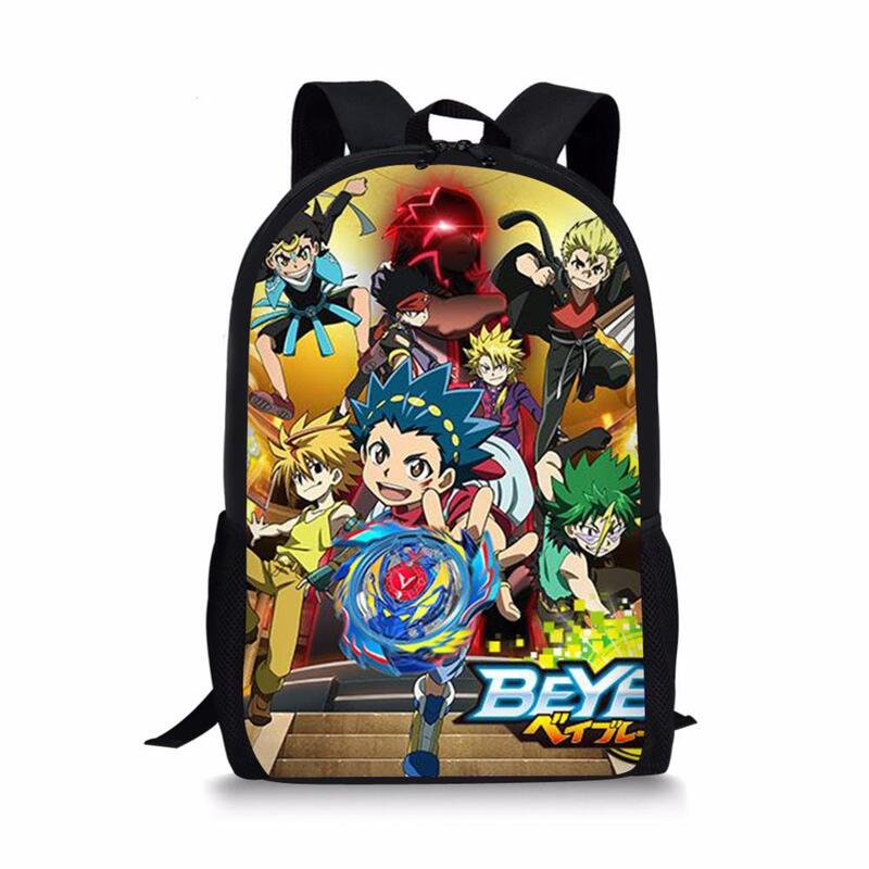HaoYun-mochila con estampado de Beyblade Burst para adolescentes, morral escolar con patrón de Anime en 3D, para estudiantes