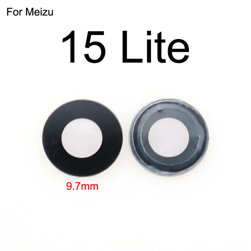 YuXi-lente de cristal de cámara trasera, cubierta de lente con pegamento para Meizu MX3, MX4, MX5, MX6 Pro, 5, 6, 7 Plus, U10, U20, M15, 15 Lite, pieza de reparación