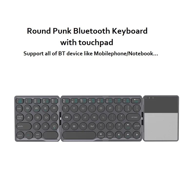 Bluetooth drahtlose connectio tastatur Drei folding drahtlose computer tastatur handy tablet mini tastatur mit touchpad