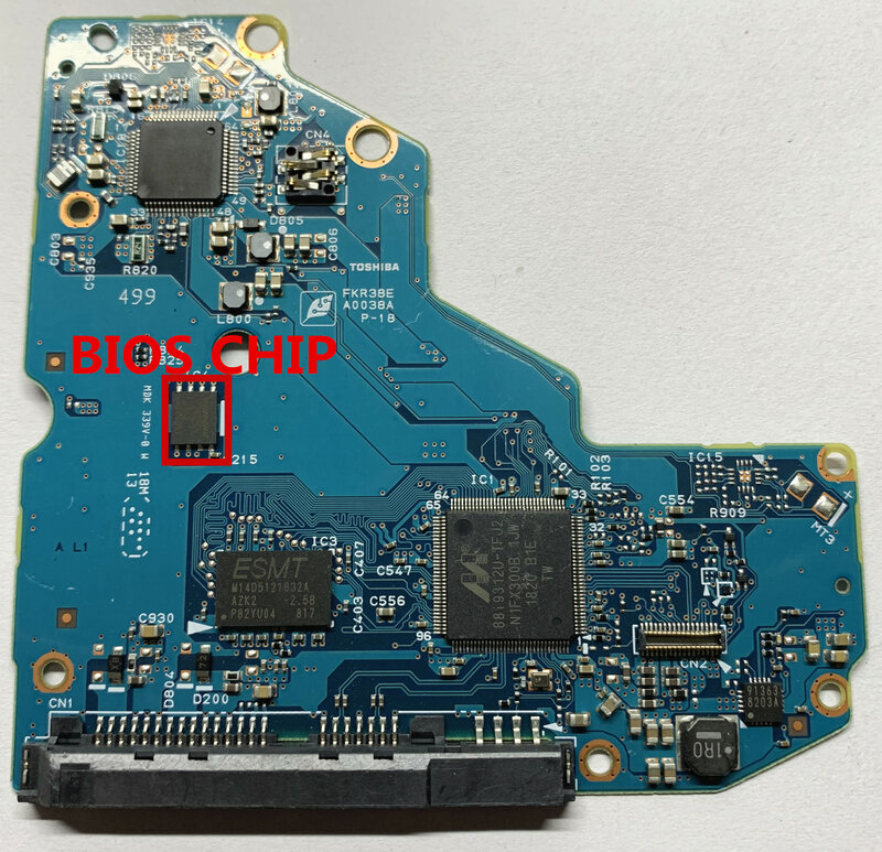 Toshiba Logic Board Nomor: G0038A , 10A0 MG07-SSW FKR38E A0038A P-18 SATA 3.5