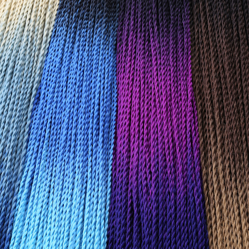 Tranças de crochê de cabelo sintético para mulheres, extensão capilar torcida senegalês 24 polegadas, 30 raízes/pacote, preto, marrom