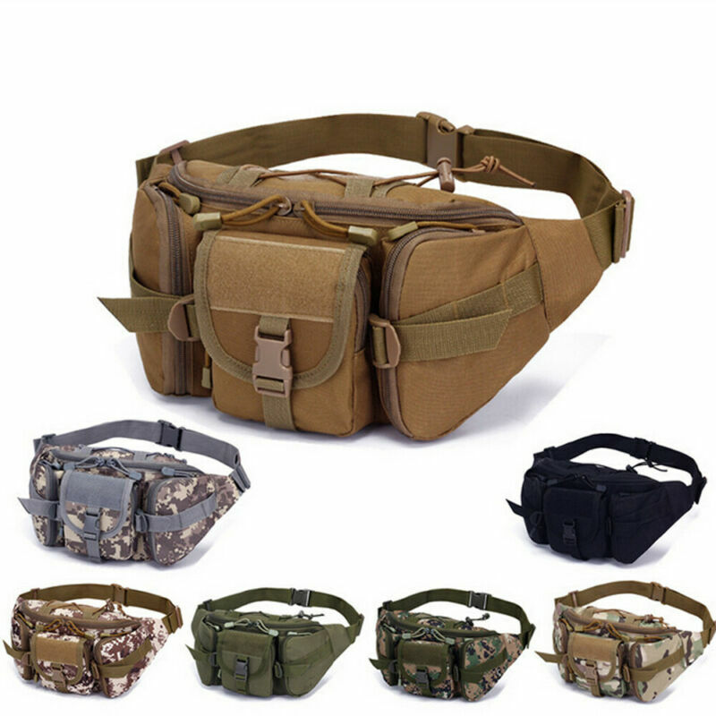Utility Tactical Waist Pack Outdoor Bag Pouch Military Camping Hiking Waist Water Bottle Belt Bags Camouflage Waist Fanny Pack
