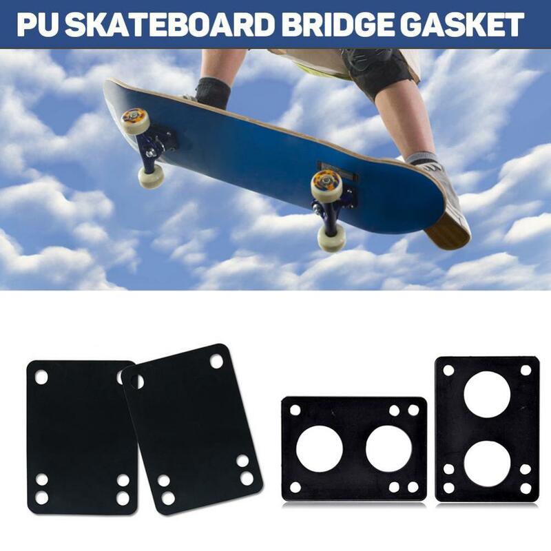 2 Buah Bantalan Riser Skateboard 3Mm/6Mm Bantalan Penutup Riser Papan Skate Gasket Jembatan Tahan Benturan Papan Panjang Lembut