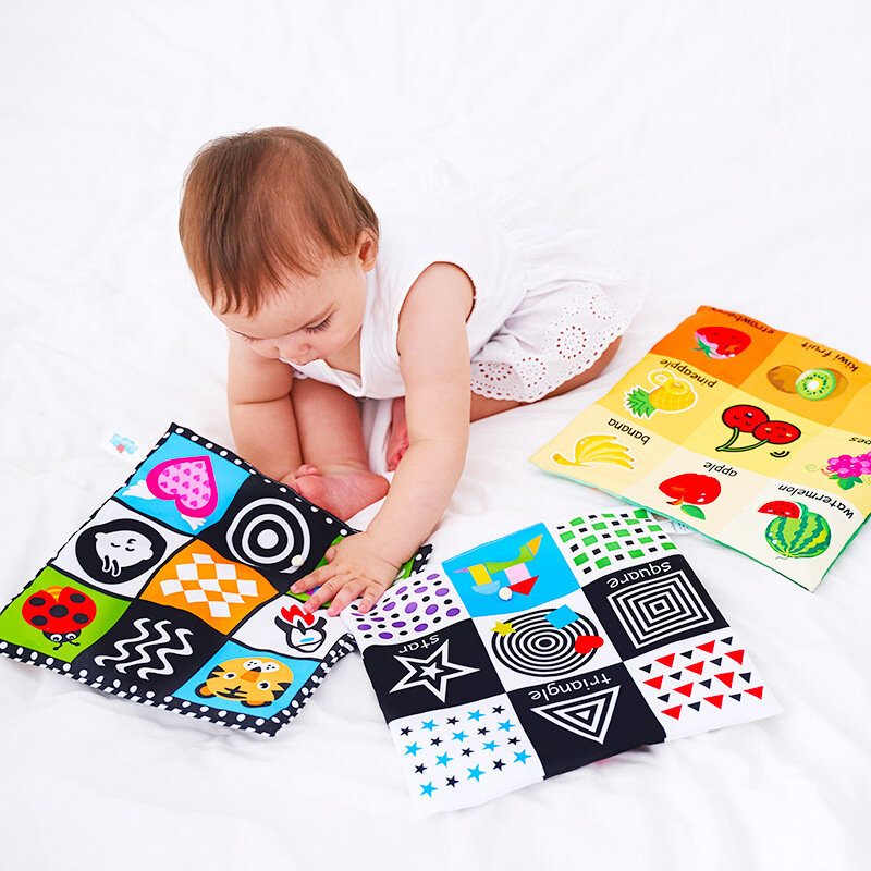Baru Lahir Lembut Kain Buku Koran 0-12 Bulan Bayi Anak Mainan Belajar Pendidikan Kognisi Gemerisik Suara