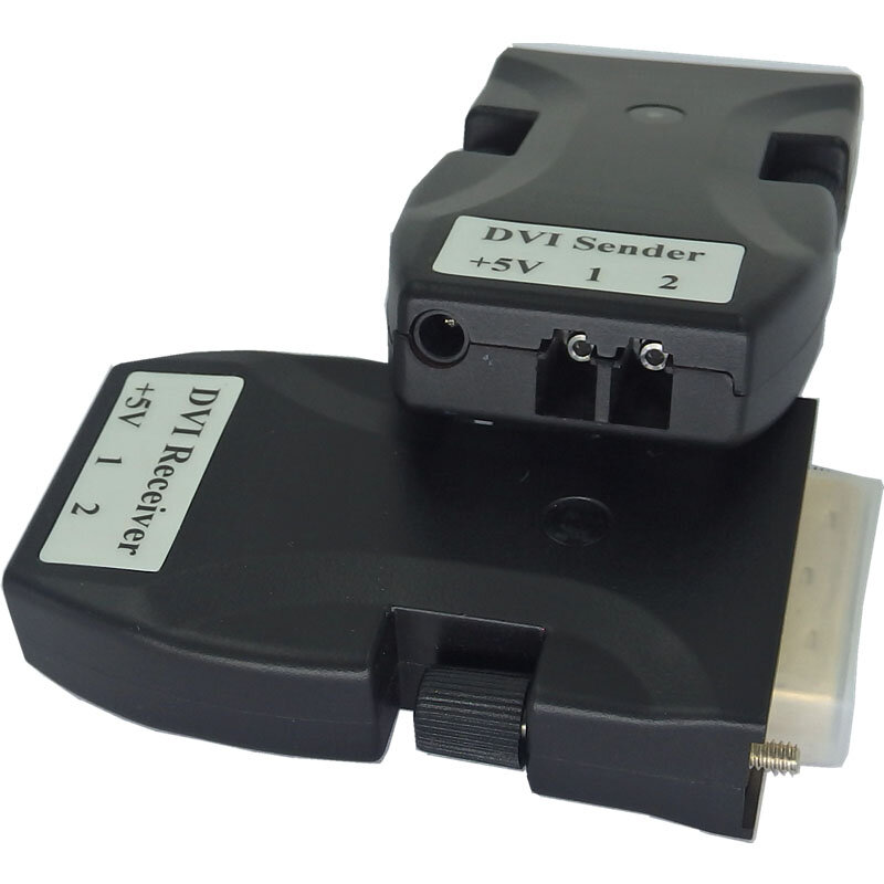 Extensor DVI Plug and Play de tamaño Mini, convertidor DVI de fibra óptica, resolución compatible con 1920x1200