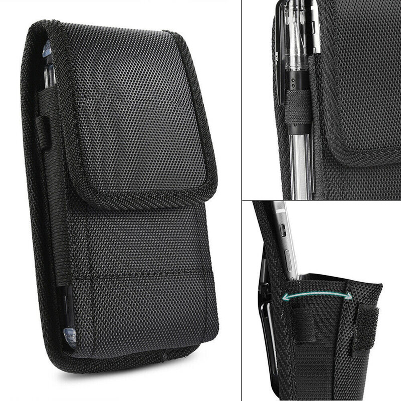 Мужская сумка для телефона, классическая черная сумка на пояс, подвесная поясная сумка для хранения, чехол с зажимом для ремня для iPhone, 2019