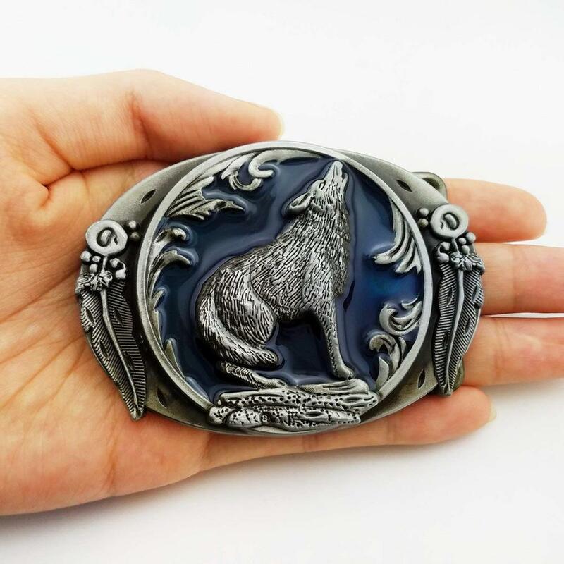 Rodeo wolf  belt buckle Western-style jeans accessories suitable for 4CM belt