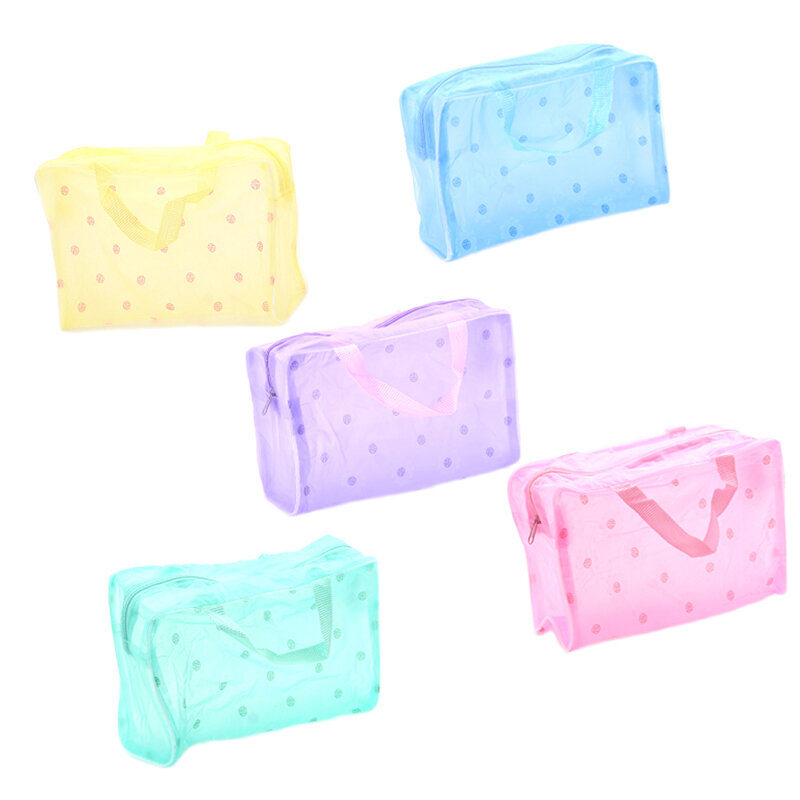 1 pièces femmes fleur PVC étanche Transparent sac cosmétique voyage toilette sac de bain maquillage organisateur sac