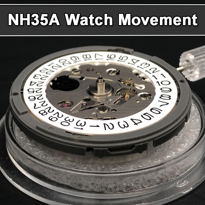 Seiko nh35a/nh35 relógio automático movimento marca relógios peças movimento movimento relógio mecânico substituir