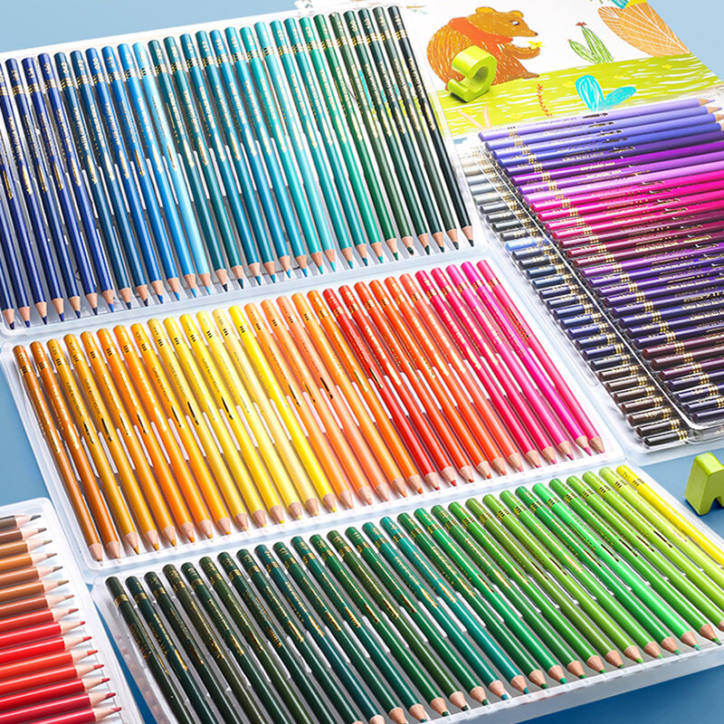 Brutfuner-Juego de lápices de colores al óleo para adultos, suministros de arte para estudiantes, 12-260 colores