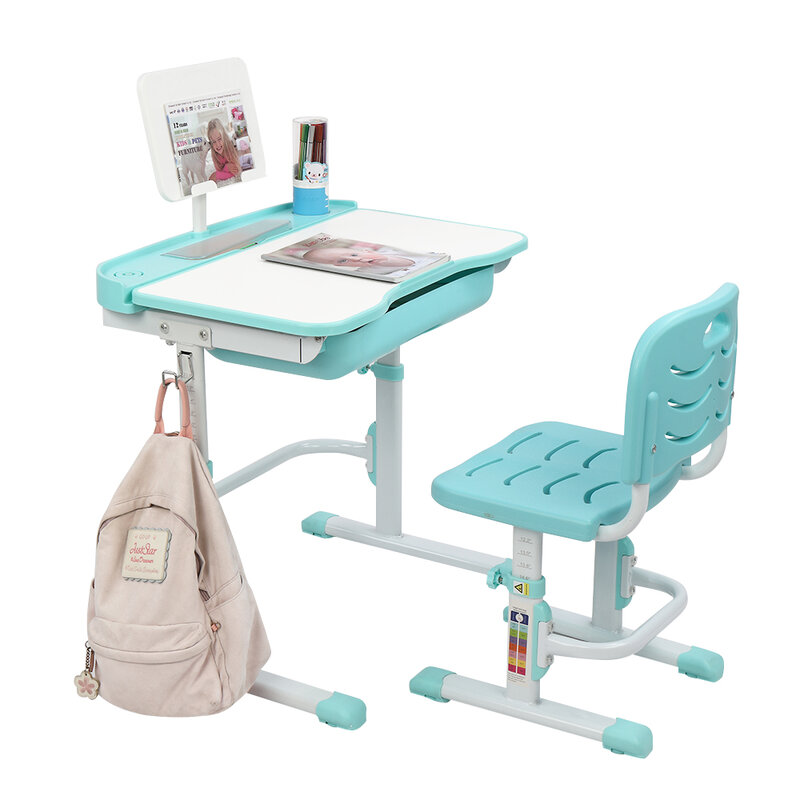 70CM Lifting Table Can Tilt Children Study Table  Learning Table And Chair  (With Reading Stand Without Table Lamp)