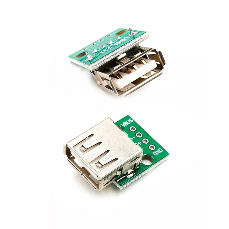 USBメス-ップコネクタタイプa,メス,PCBボード,2.54mm, 5個