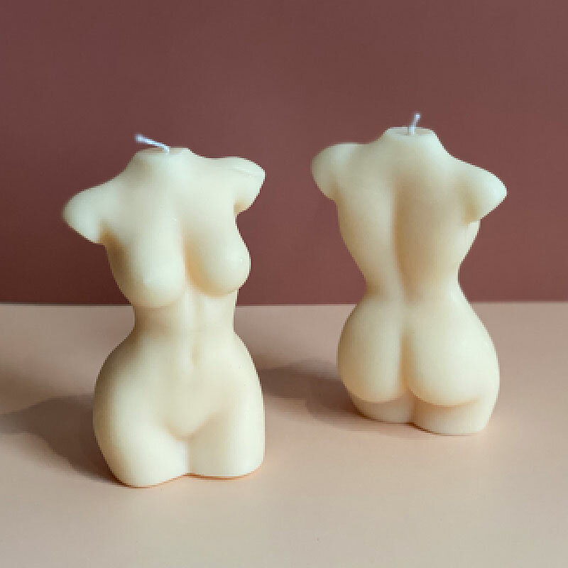 Art Body Candle Mold Cute Female Perfume Candle Silicone Mold Fragrance Candle Making Wax Mould