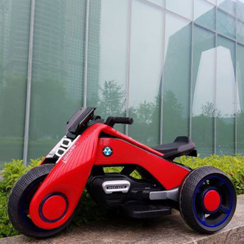 Mini motocicleta eléctrica para niños triciclo eléctrico de doble transmisión 1-7 coche de juguete de carga puede andar recargable