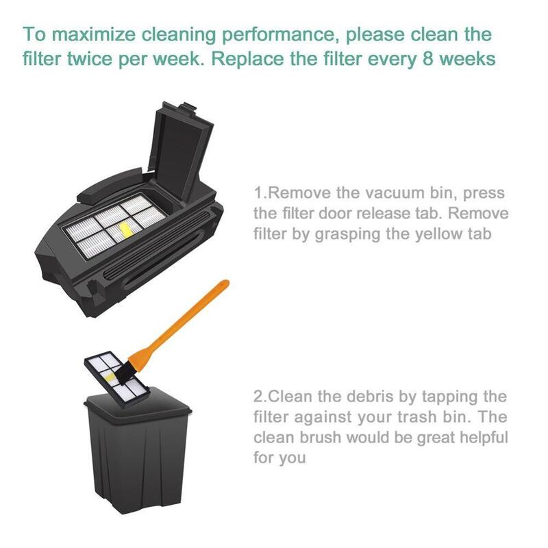 Сменные детали для Irobot Roomba, HEPA фильтры для пылесоса серии 800 900 и Бесплатная щетка для очистки