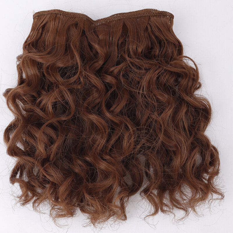 Bybrana Black Gold Brown Silver Short Curly Hair 15cm 25cm * 100CM BJD Wig 1/3 1/4 1/6 Doll DIY