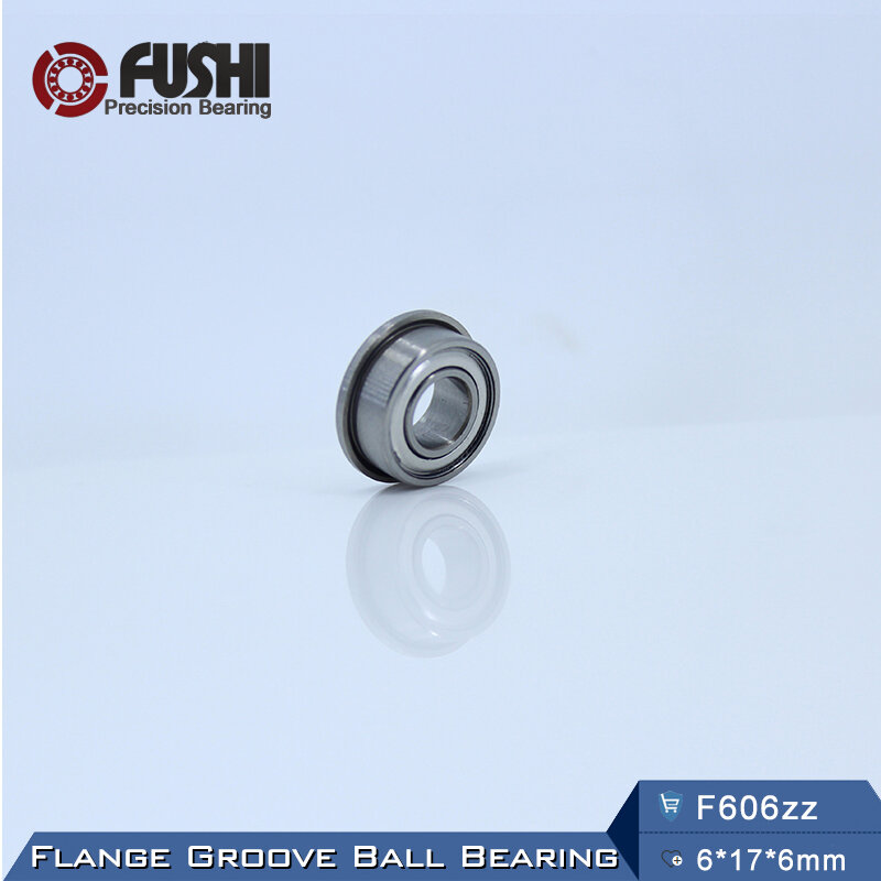 F606ZZ Bearing ABEC-5 10PCS 6*17*6 mm Flanged F606Z Ball Bearings F606 ZZ